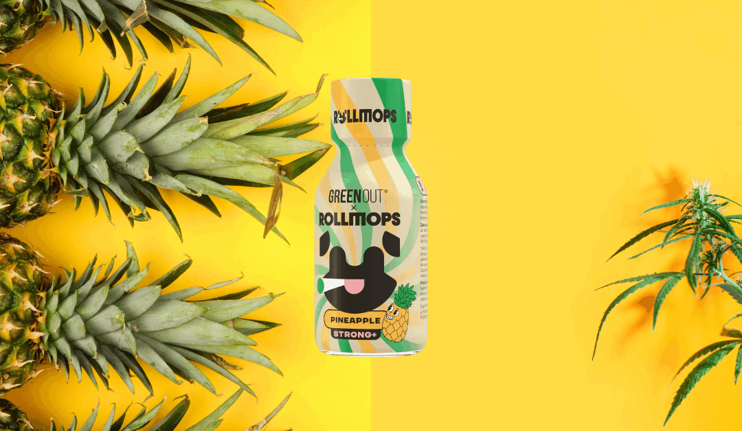 ROLLMOPS x GREEN OUT® – SHOT KONOPNY CBD PINEAPPLE STRONG+